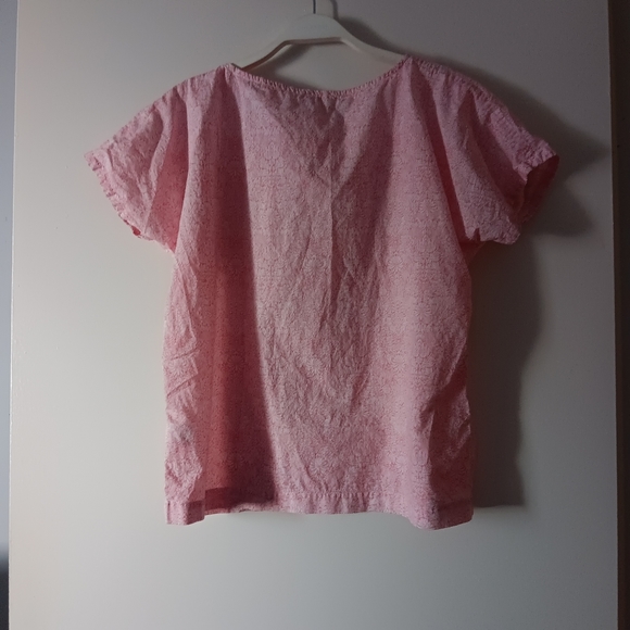 MAGEE 1866 Dublin Pink + White Survival Liberty Print Cotton Patty Blouse 6 👚 - Picture 4 of 5